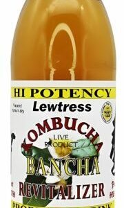 lewtress bancha kombucha tea probiotic health drink 2 x 1 litre bottles